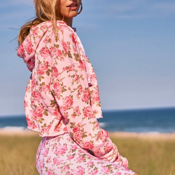 Loveshackfancy X Bandier Cropped Hoodie - Picture 3 of 8